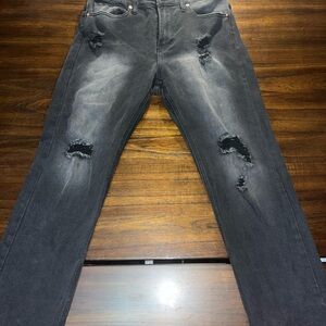 Distressed Black Jeans for Men
